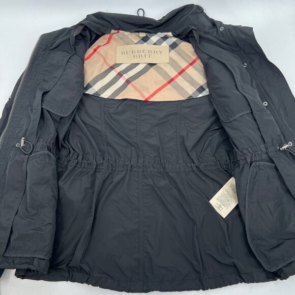 Burberry Brit Black Zip Cinch Waist Jacket | XS - Picture 10 of 11